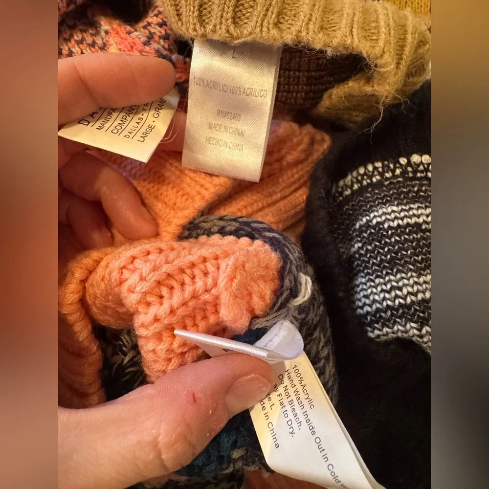 Multiple dog sweaters